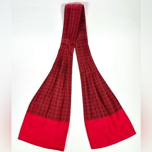Hermès Paris Ascot Foulard Silk Scarf in Red Geometric Print - Picture 1 of 10